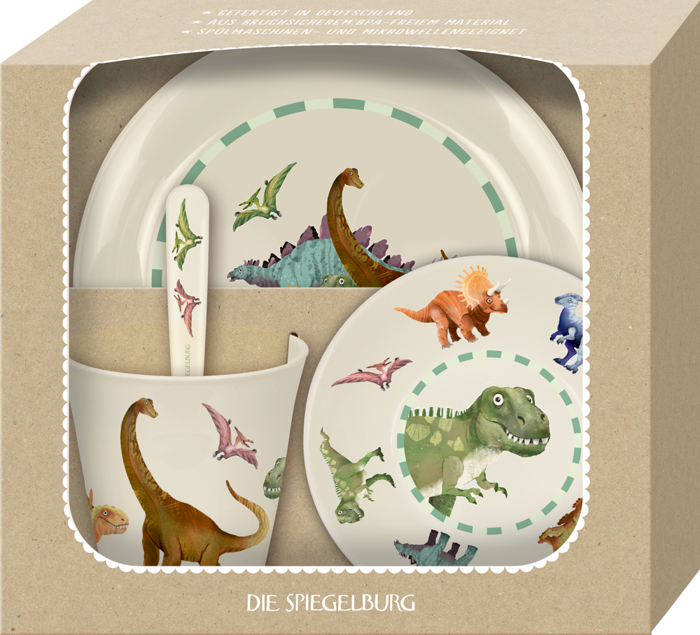 Geschirr Geschenkset - Dino Friends