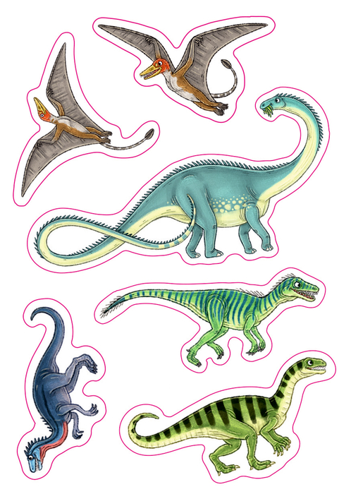 Meine ersten Stickerbilder "Einhörner/Dinosaurier/Tiere/Fahrzeuge"