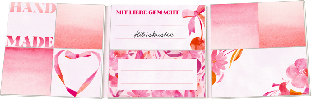 Etikettenbüchlein: Einmach-Etiketten für Gläser und Flaschen - All about pink