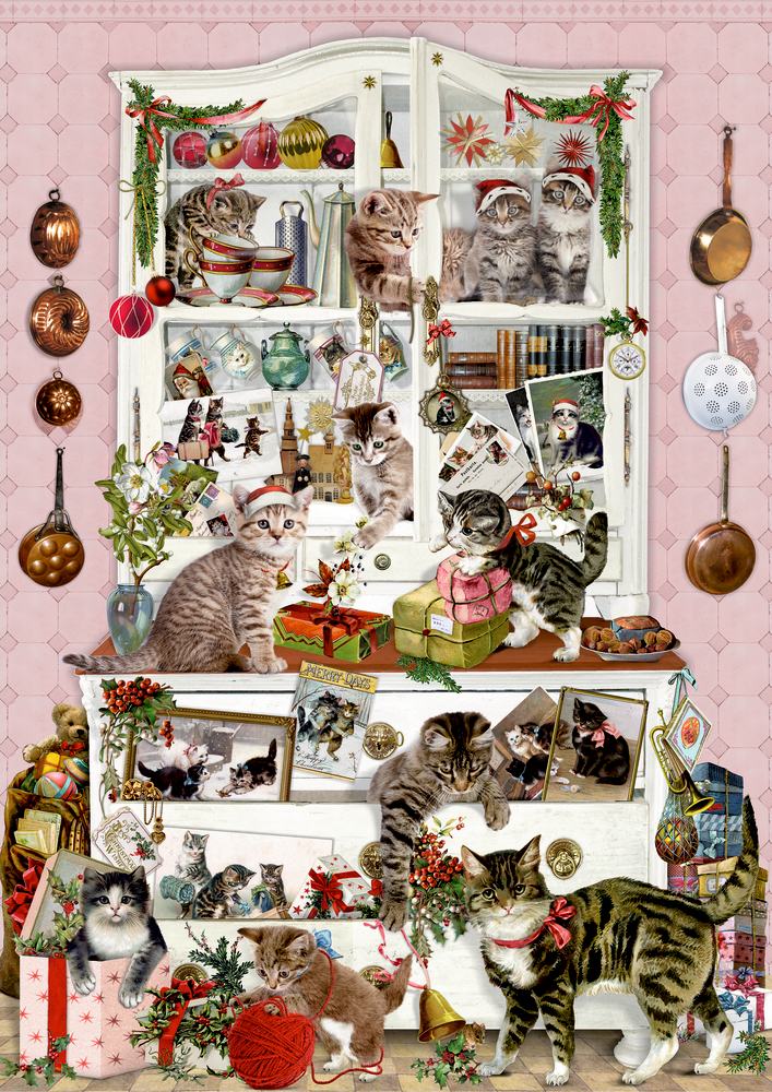 Katzen im Advent, Wand-Adventskalender A3 (Behr)