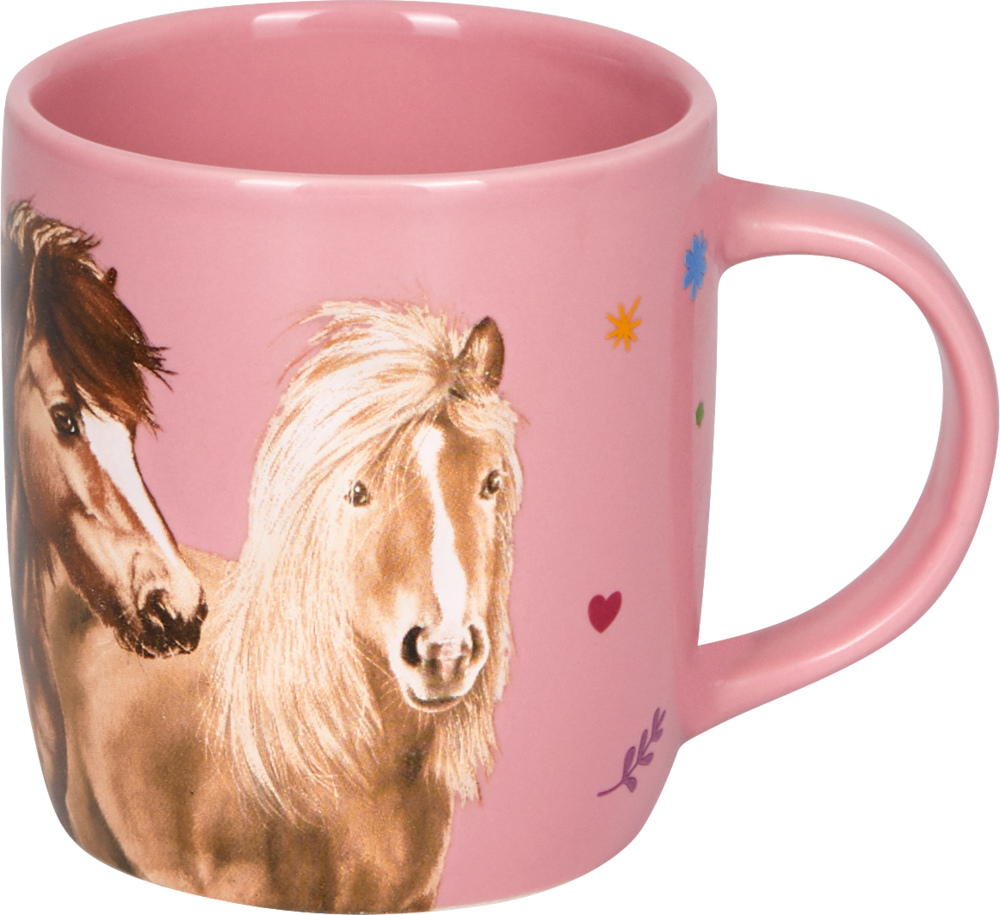 Porzellan-Tasse Best Friends - Pferdefreunde