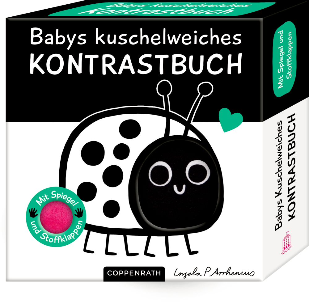 Babys kuschelweiches Kontrastbuch "Kuckuck kleiner Käfer!" (Stoffbuch)