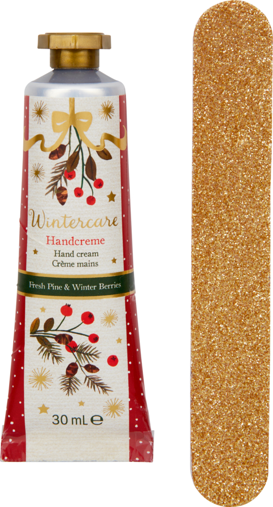 Handcreme mit Nagelfeile - Festliche Weihnachten