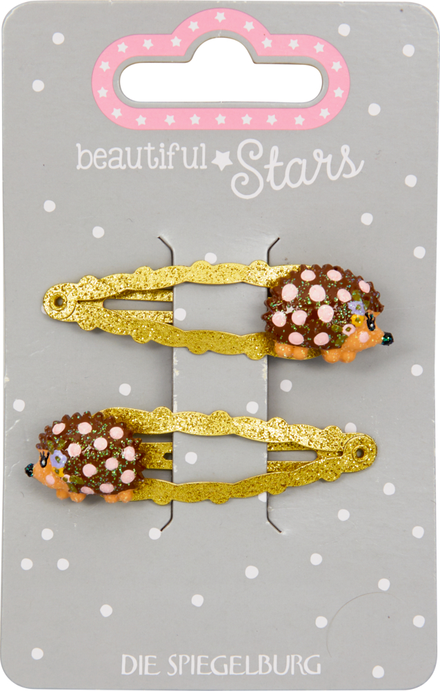 Haarclips Fuchs oder Igel - beautiful Stars