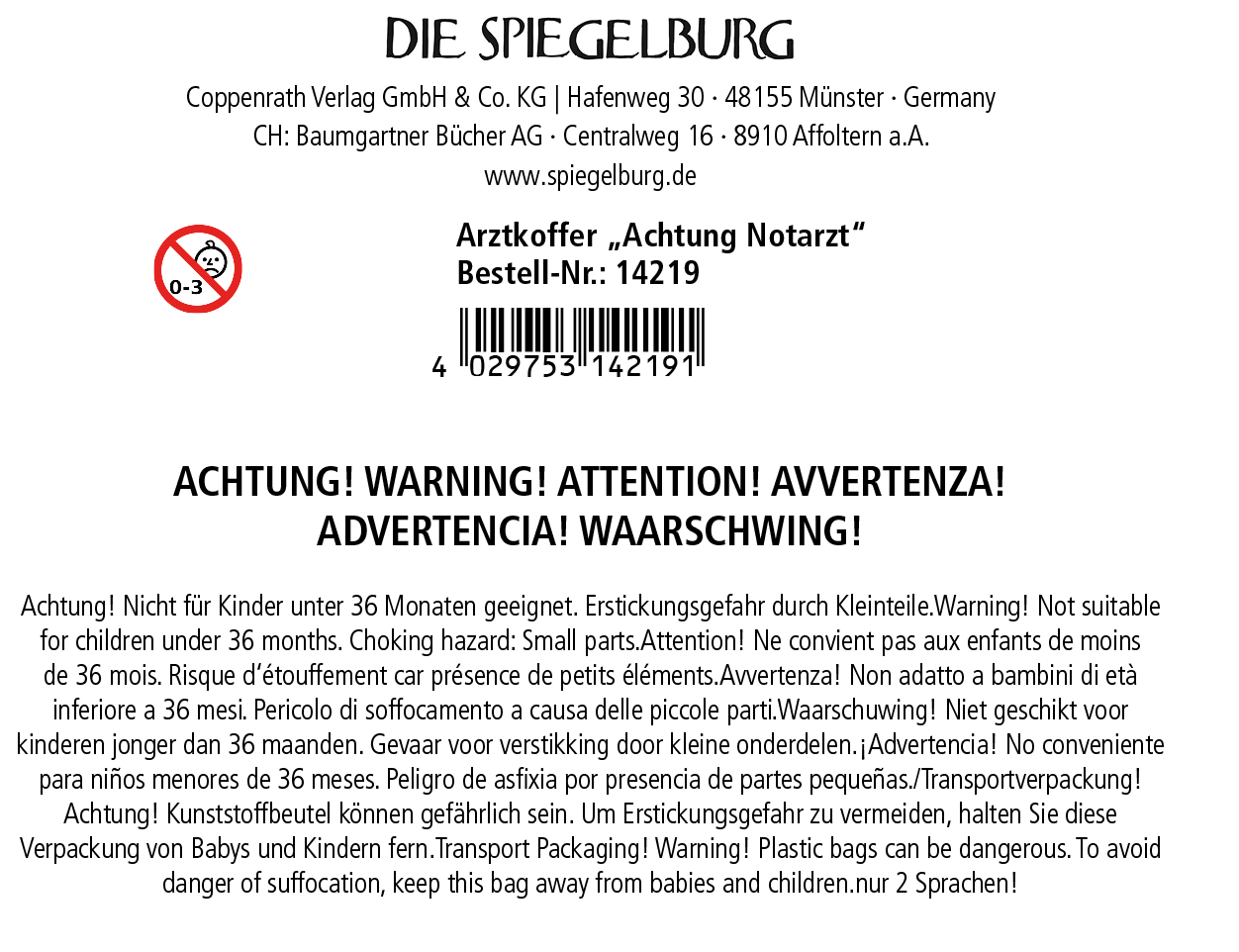 Arztkoffer "Achtung Notarzt"