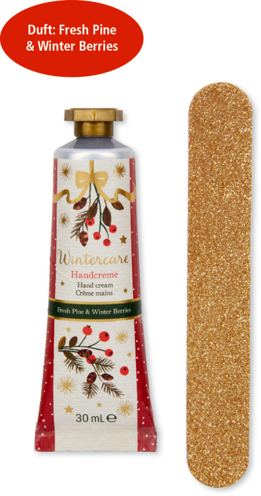 Handcreme mit Nagelfeile - Festliche Weihnachten