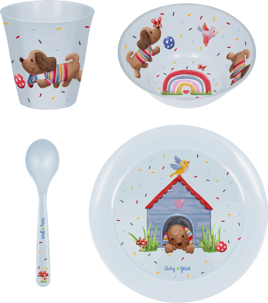 Geschirr Geschenkset Dackel - BabyGlück