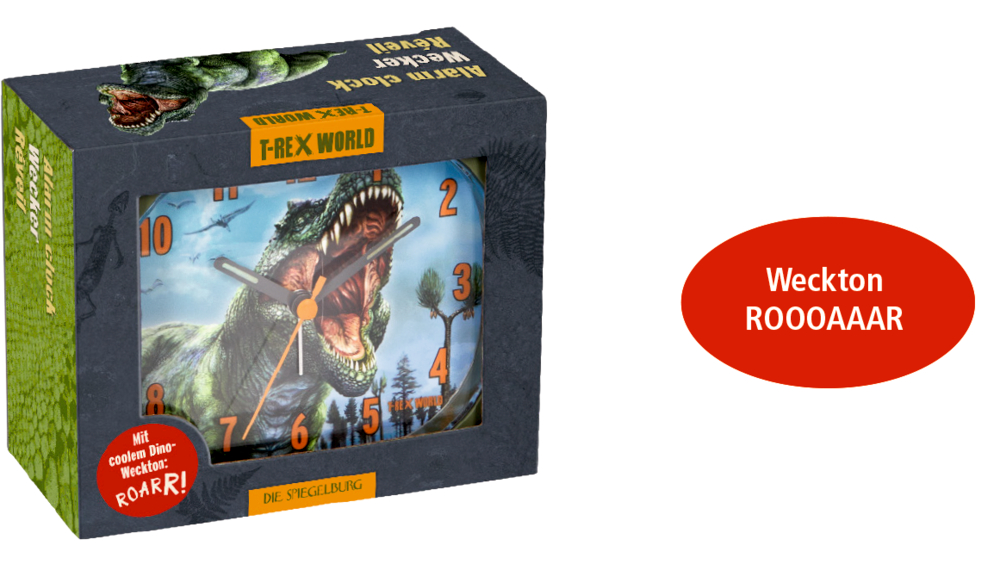 Wecker T-Rex World (mit Dino-Weckton)