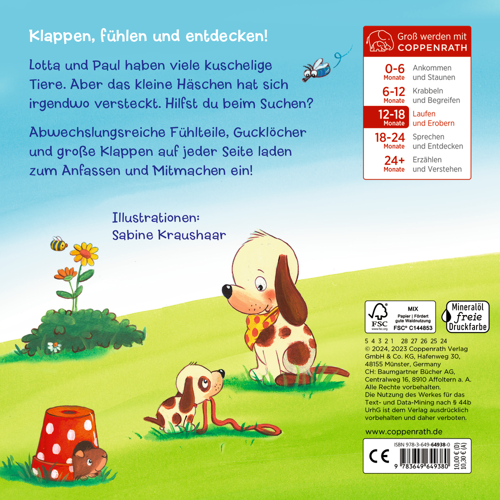 Mein erstes Guckloch-Fühlbuch: Kleiner Hase, wo bist du?