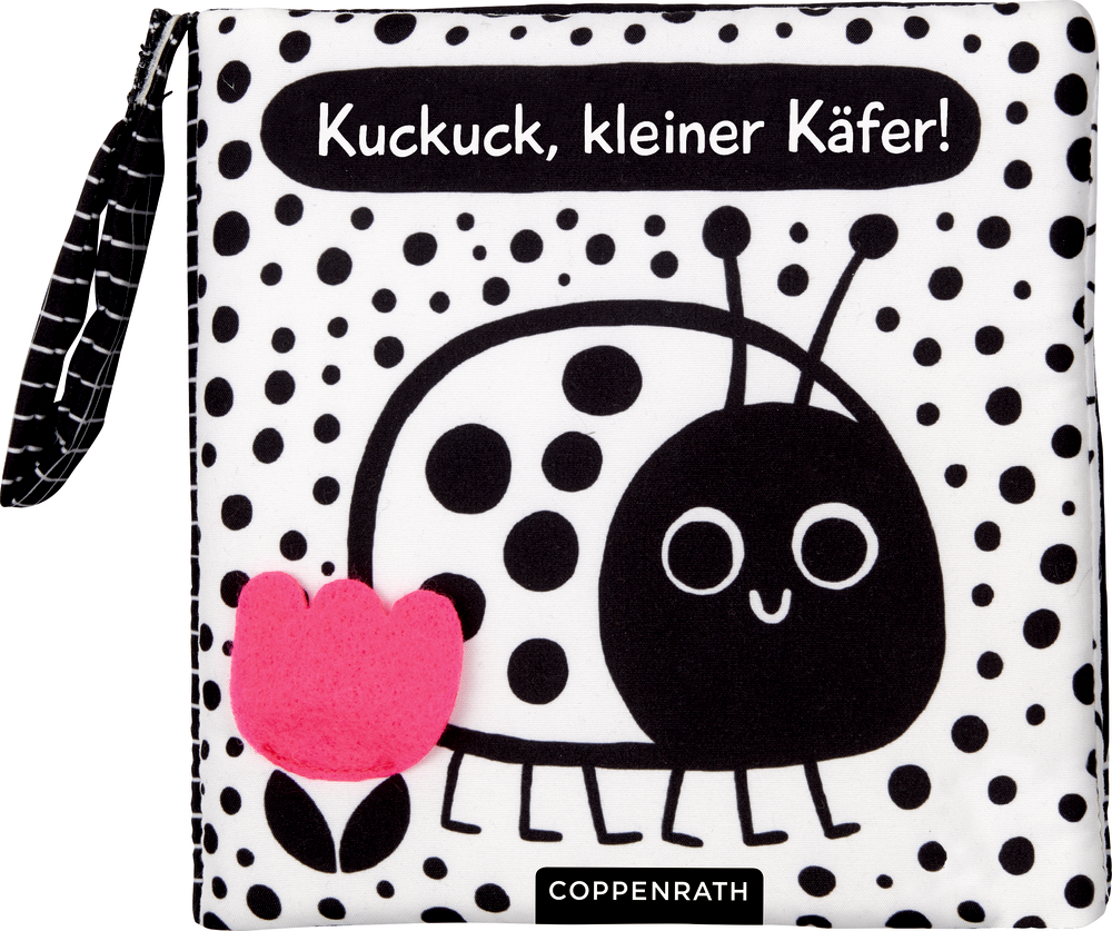 Babys kuschelweiches Kontrastbuch "Kuckuck kleiner Käfer!" (Stoffbuch)