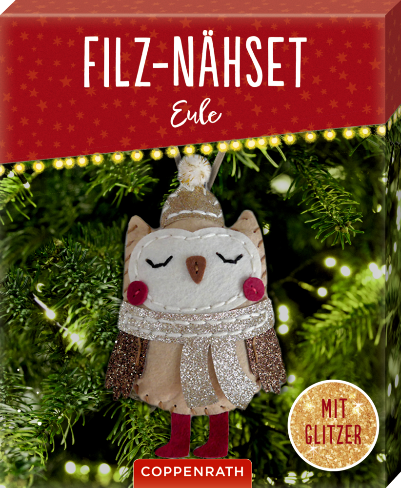 Filz-Nähset Weihnachts-Anhänger "Eule" oder "Eichhörnchen"