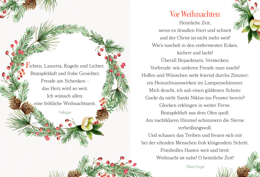 Schöne Grüße: Fröhliche Weihnachten (M. Bastin)