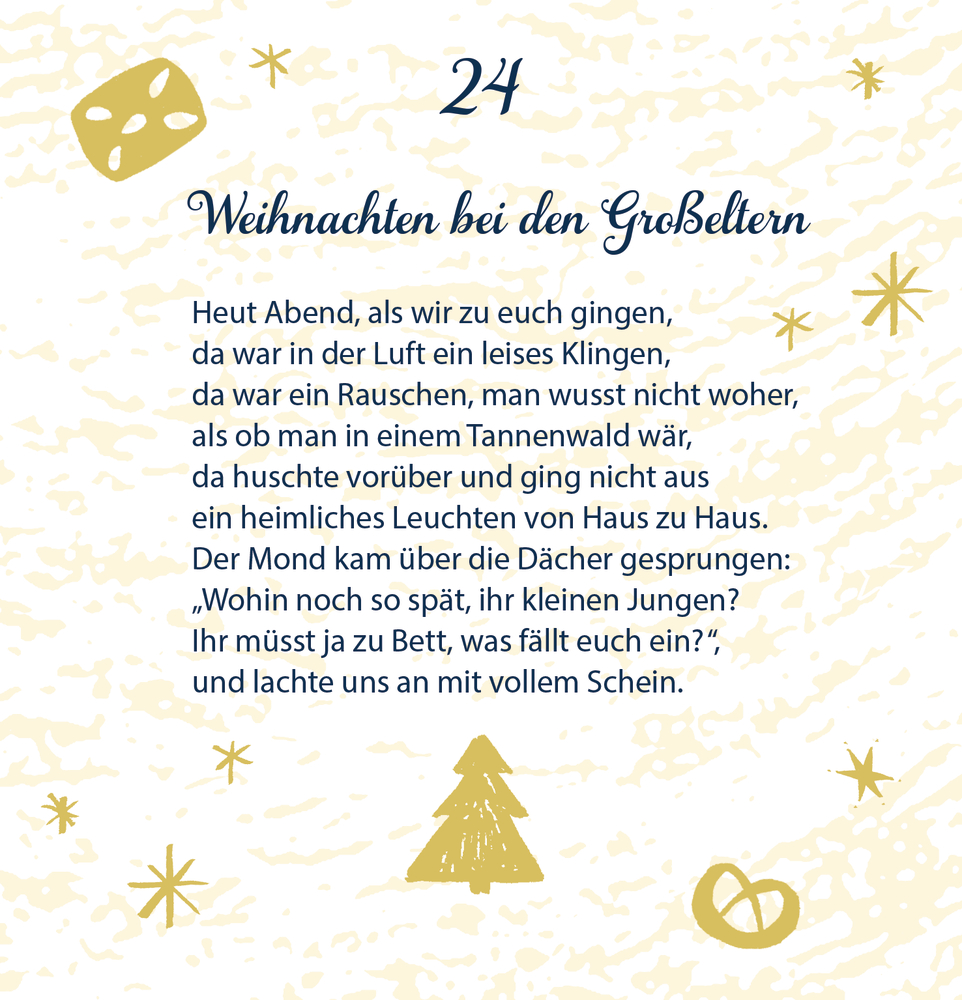 Liegt nun so still die weite Welt, Zettel-Adventskalender