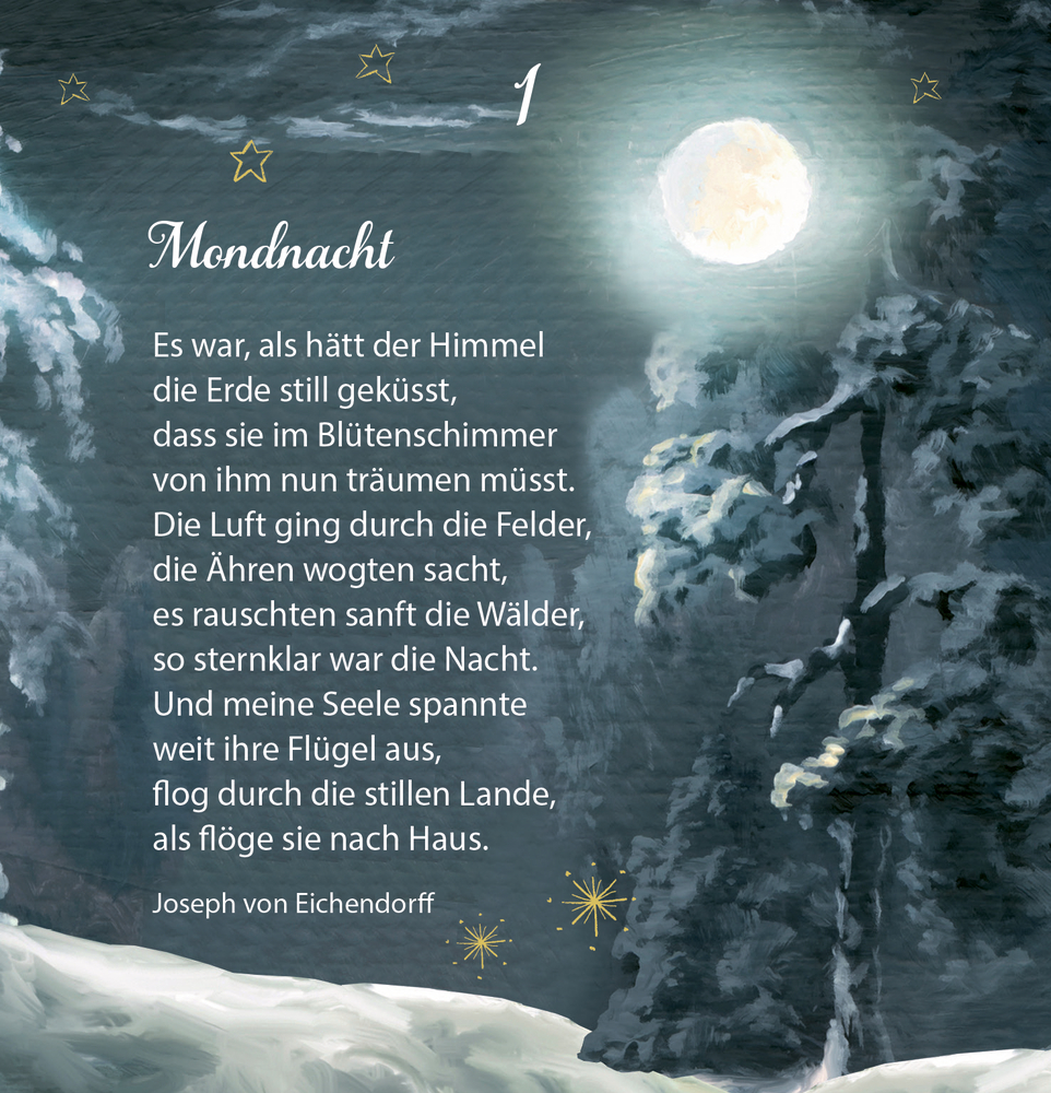 Liegt nun so still die weite Welt, Zettel-Adventskalender