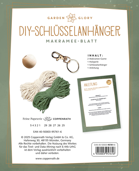 Blatt, DIY-Schlüsselanhänger Makramee - Creative Time