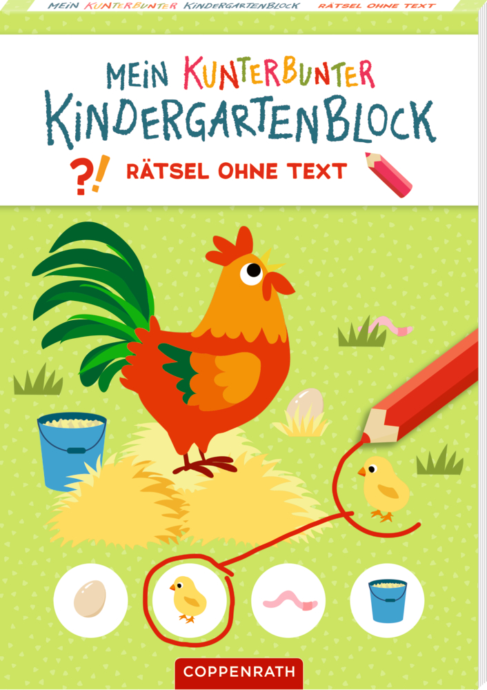 Mein kunterbunter Kindergartenblock: Rätsel ohne Text - Bauernhof