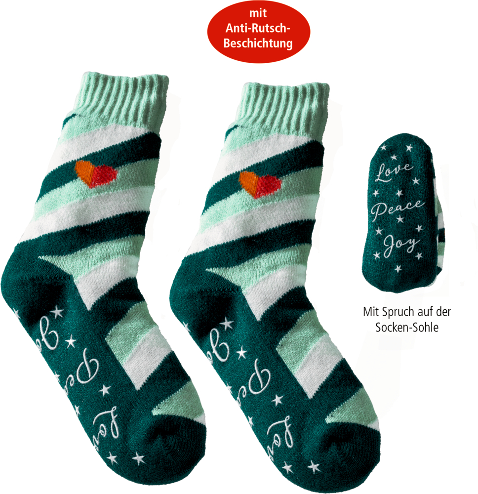 Kuschelsocken mit Anti-Rutsch-Sohle - Cozy Christmas (one size/Gr.36-41)