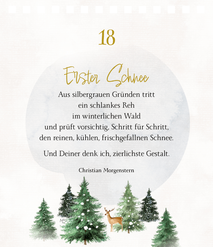 Zauber der Winterwelt, Tisch-Adventskalender (Bastin)