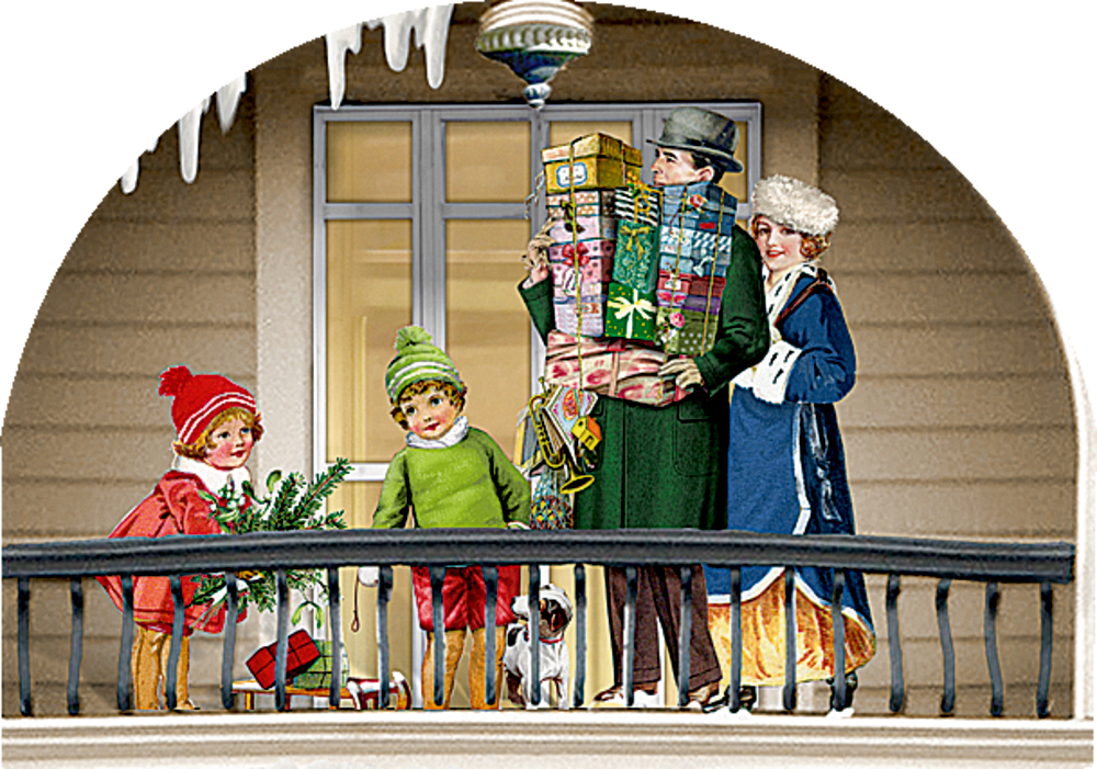 Weihnachtslädchen-Leporello, Aufstell-Adventskalender (Behr)