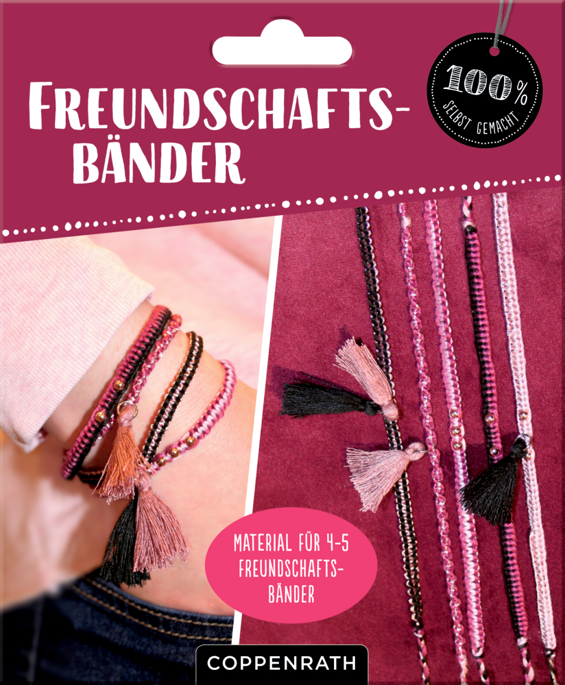 Freundschaftsbänder knüpfen (Roségold / Schwarz) - 100% selbst gemacht