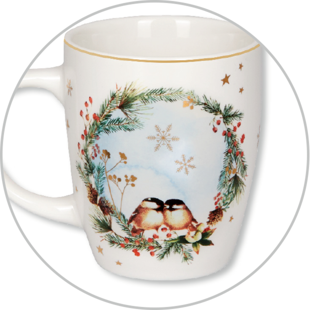 Porzellan-Tasse Zauberhafter Winterwald - M. Bastin