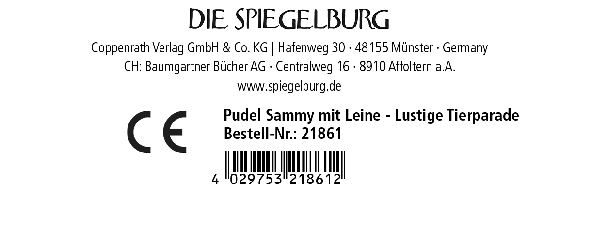 Pudel Sammy mit Leine - Lustige Tierparade