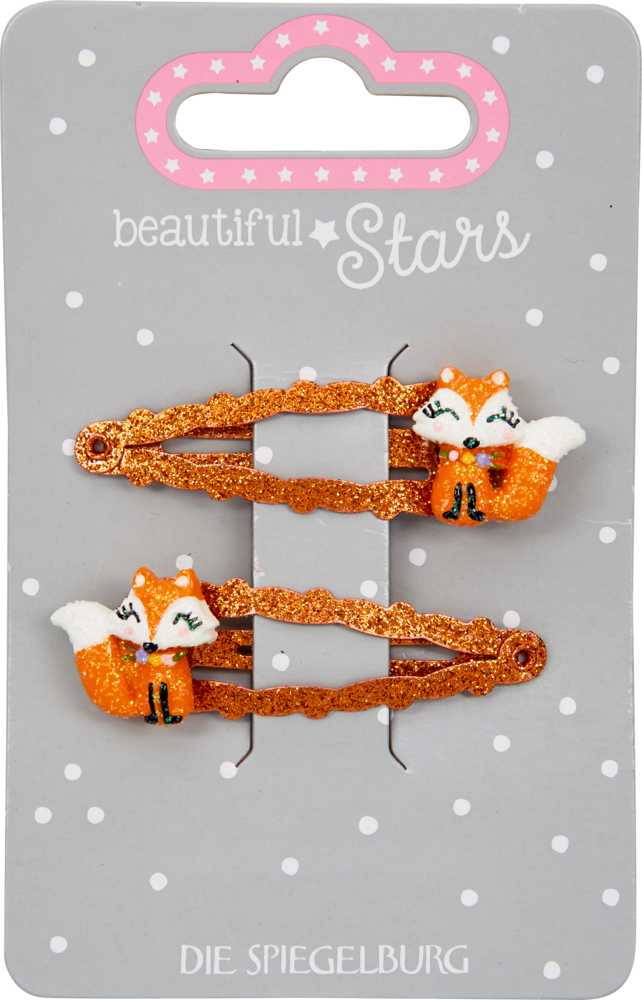 Haarclips Fuchs oder Igel - beautiful Stars