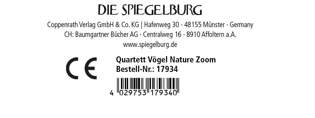 Quartett Vögel Nature Zoom