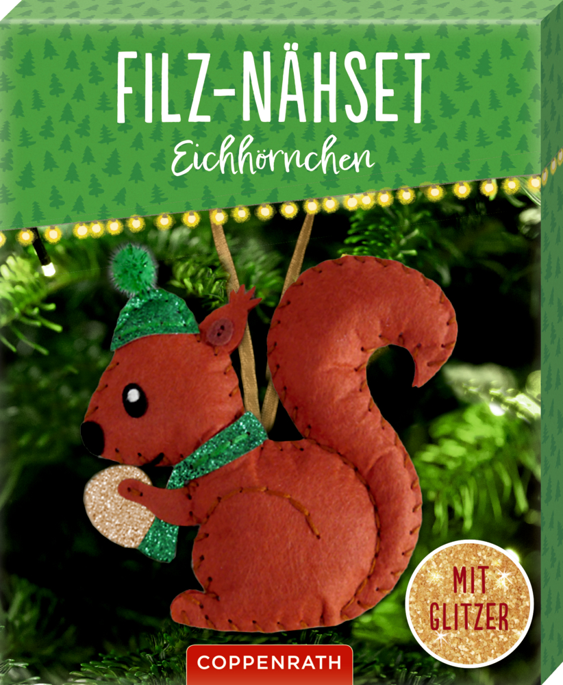 Filz-Nähset Weihnachts-Anhänger "Eule" oder "Eichhörnchen"