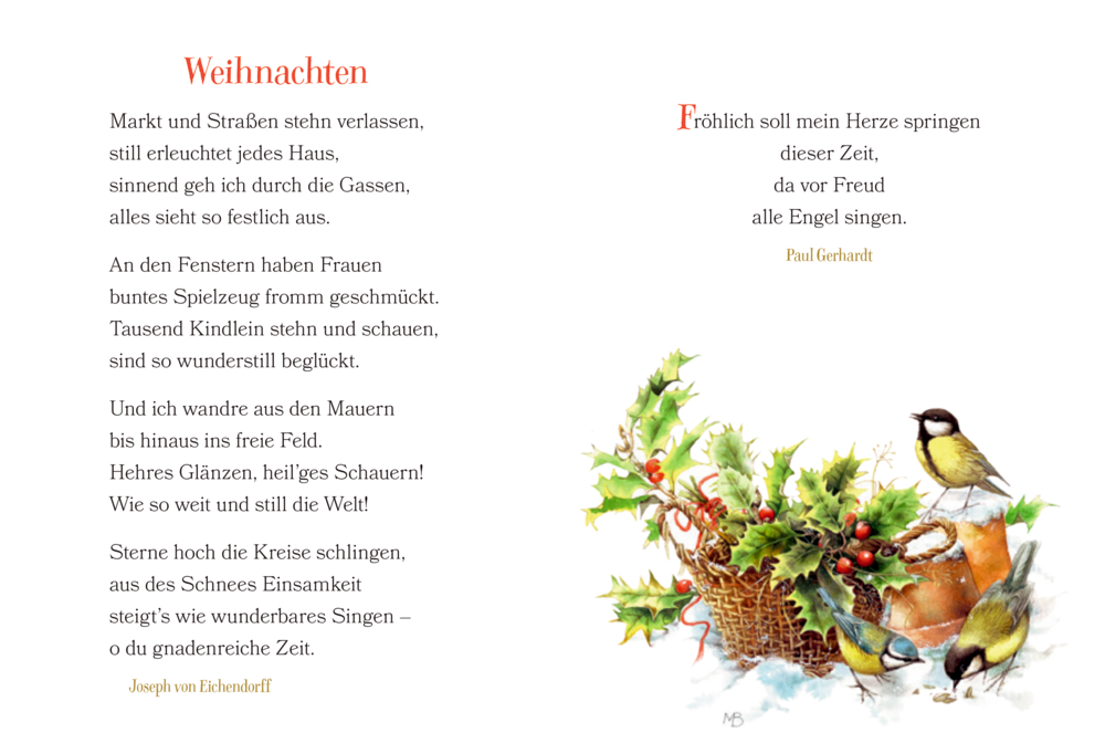 Schöne Grüße: Zauberhafte Weihnachtszeit! (M. Bastin)