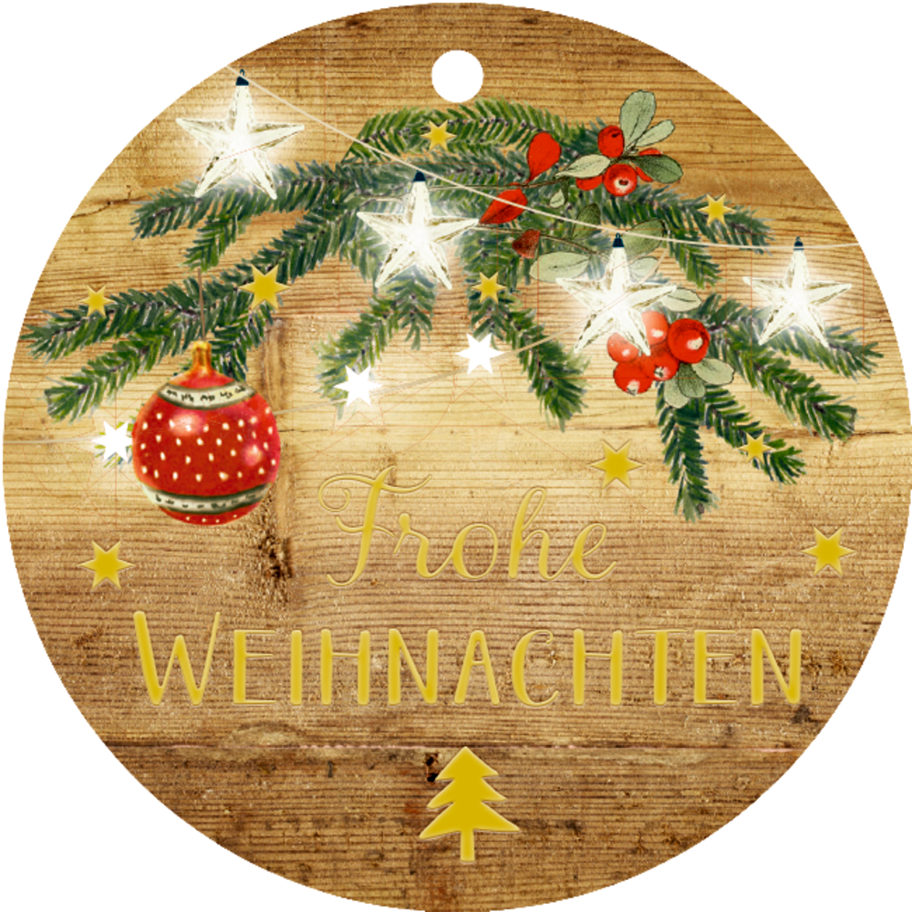 Geschenkanhänger - Lichterhelle Weihnachtszeit