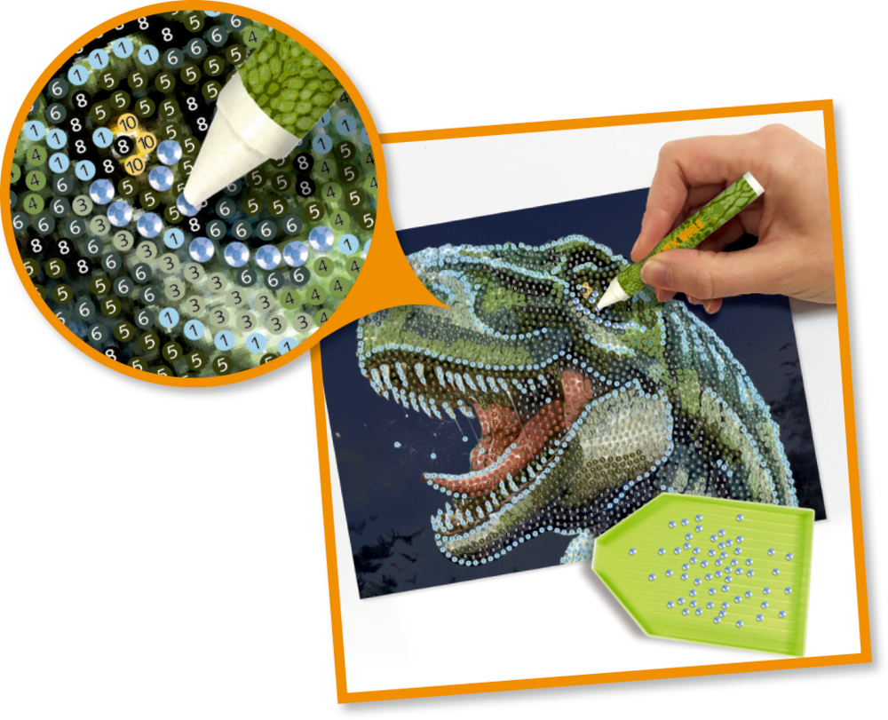 Crystal Glow Pictures-Diamond Painting - T-Rex World