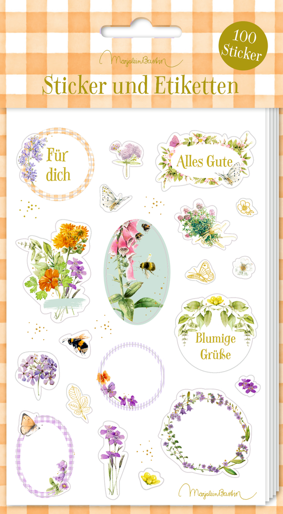 Stickerbogen: Sticker und Etiketten GartenLiebe - M. Bastin